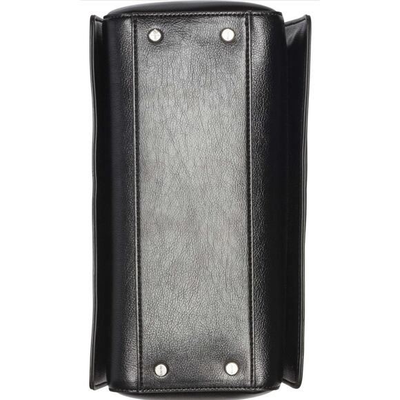 Calvin Klein Basalt Flap Top Handle Satchel, PU Leather, MSRP $188 Handbag - Picture 4 of 10